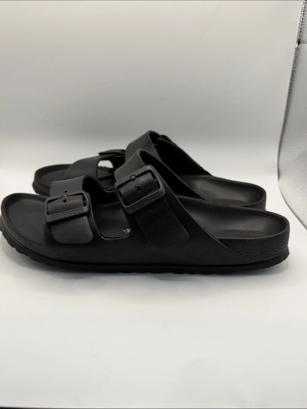 Birkenstock Black EVA Two-Strap Slides
